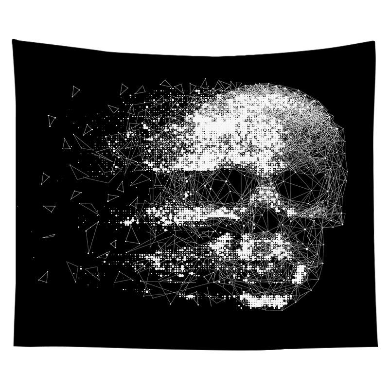 Home Decor Halloween Skull Pumpkin Tapestry Wall Tapestry Hippie Tapestry Dorm Decor Blanket 230x180cm
