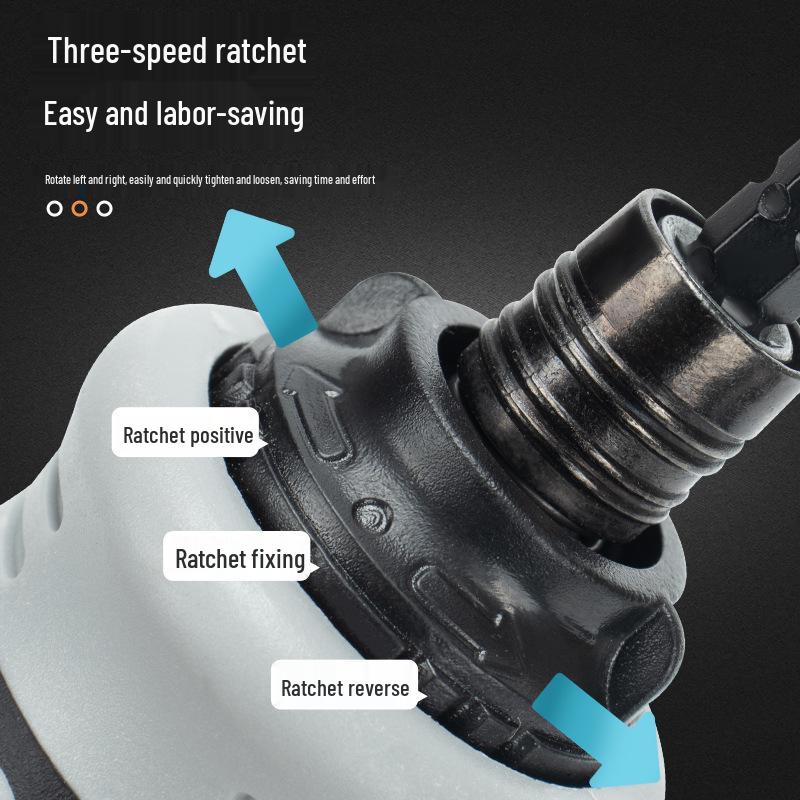 Telescopic Ratchet Screwdriver Set with Assorted Bits - Two-Way, Multifunctional, Labor-Saving