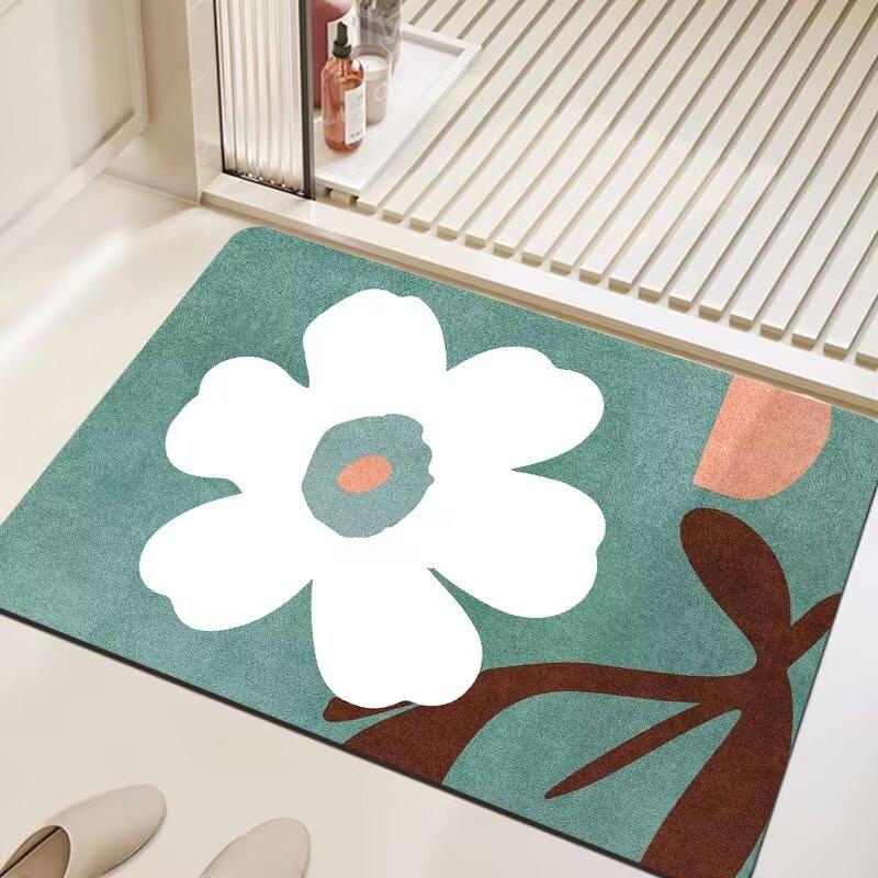 

Cartoon Home Entrance Restroom Bathroom Floor Mat Toilet Toilet Restroom Door Moisture-wicking Slip-resistant Mat 40*60cm