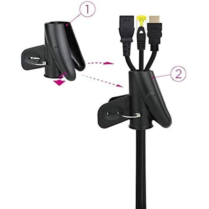 NANOCABLE 10.36.0002-BK - Organisateur de câbles Flexible 25 mm, Noir, 2 m