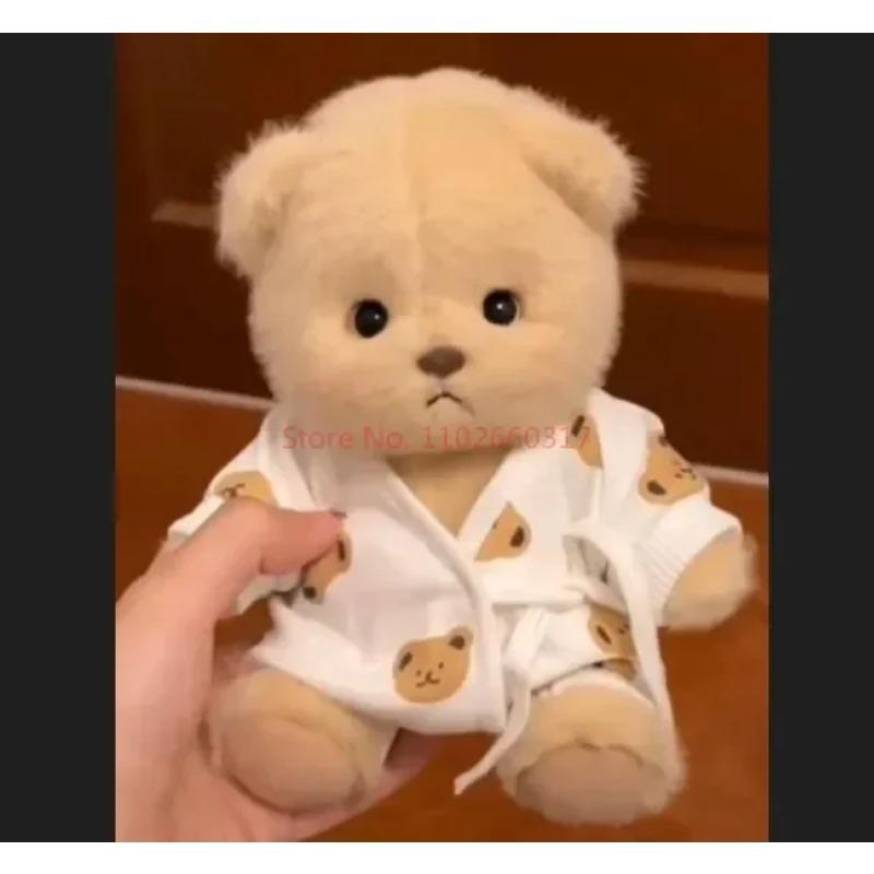 

Одежда для плюшевых игрушек 30 см, кавайная плюшевая кукла-медведь, одежда для мягкого медведя, белого коричневого цвета, удобный, милый плюшевый мишка, детский подарок
