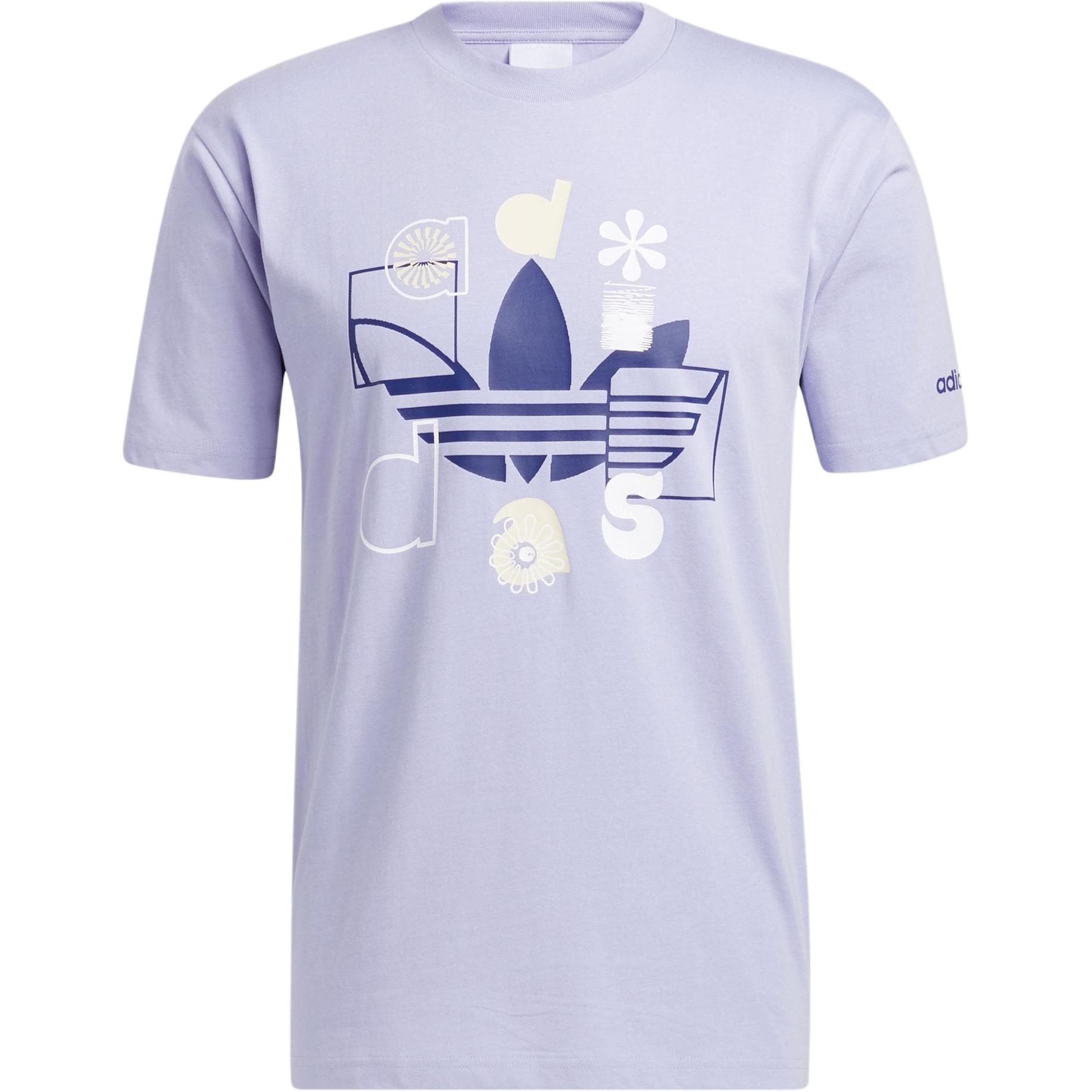 Adidas Originals Trefoil T Shirt Men s Dark Purple HC2138- M