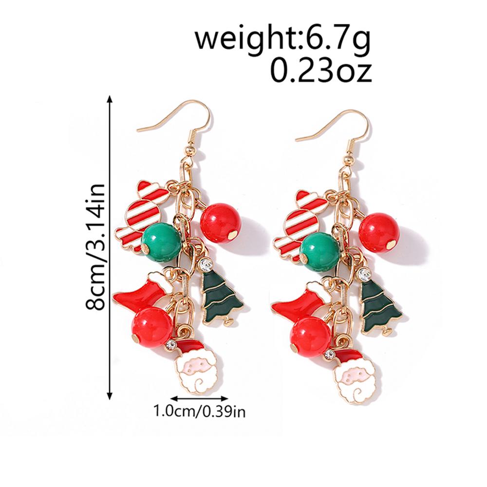 New Christmas Drop Earrings for Women Girls Sock Snowman Dangle Earrings Pendants Kid's New Year Jewelry Gifts