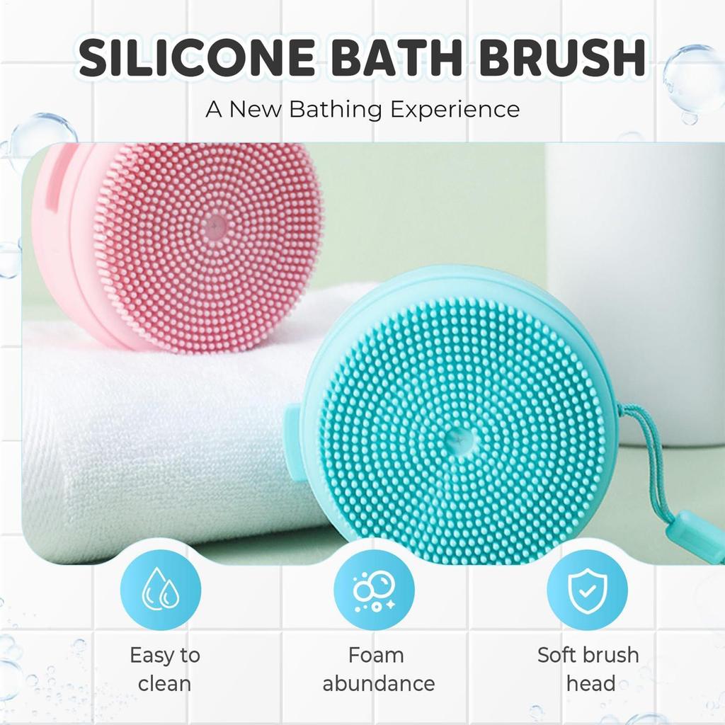 Shower Scrubber for Body Soft Handheld Cleansing Skin Brush Silicone Body Brush for Sensitive All Kinds Of Skin Women Men Adults