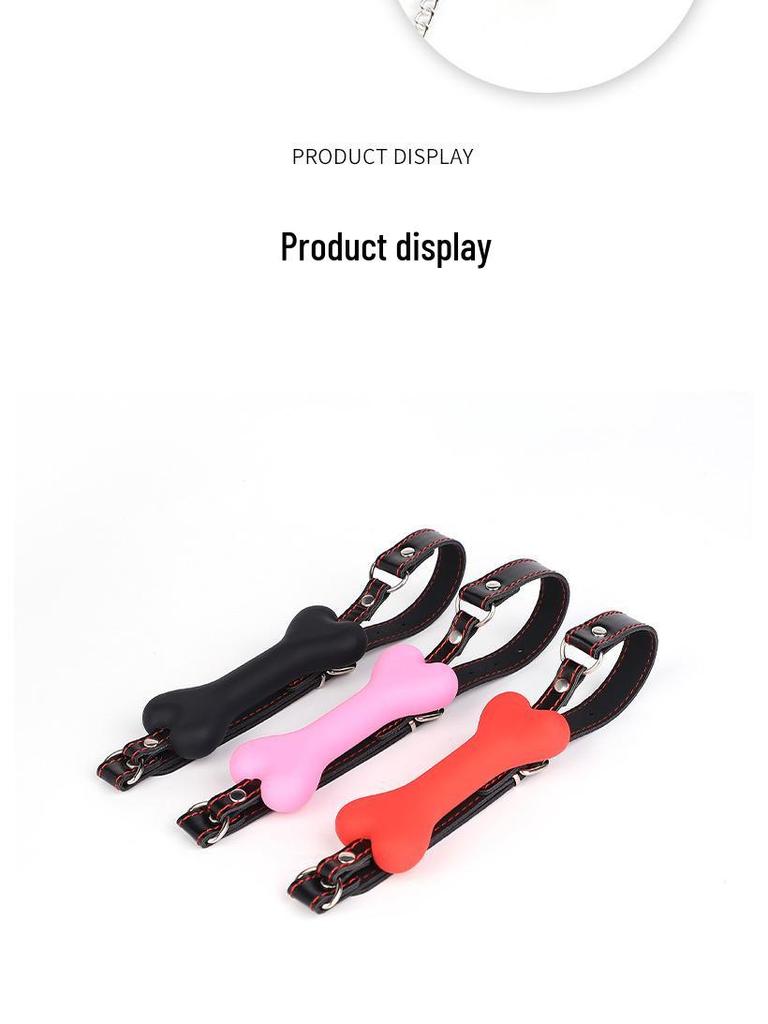 Silicone Dog Bone Ball Gag - Adult Female Training Toy