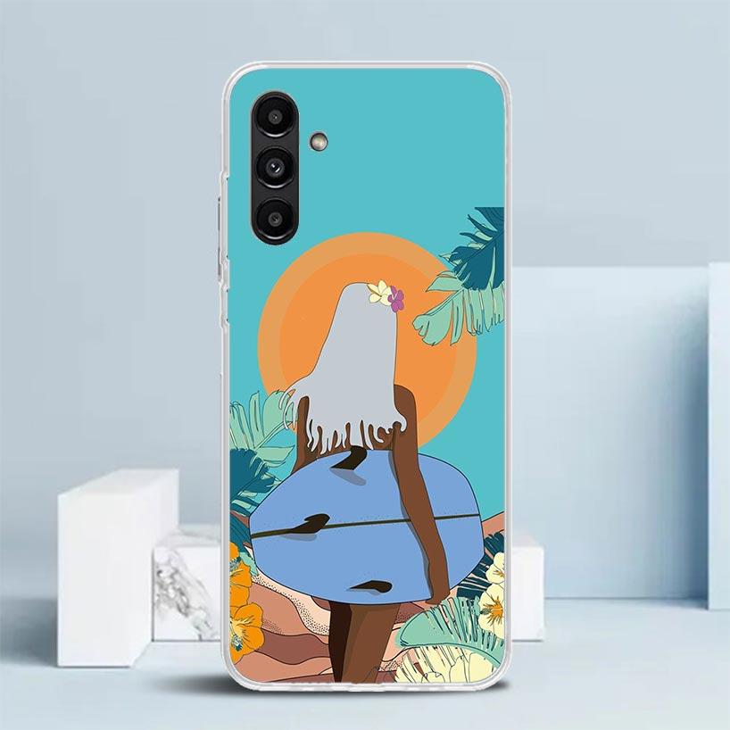 Surfbrett Ästhetisches Handyhülle Für Samsung Galaxy A17 A37 A57 A16 A15 A14 A13 A56 A55 A54 A53 A36 A35 A34 A33 A26 A25 A24 A23 G