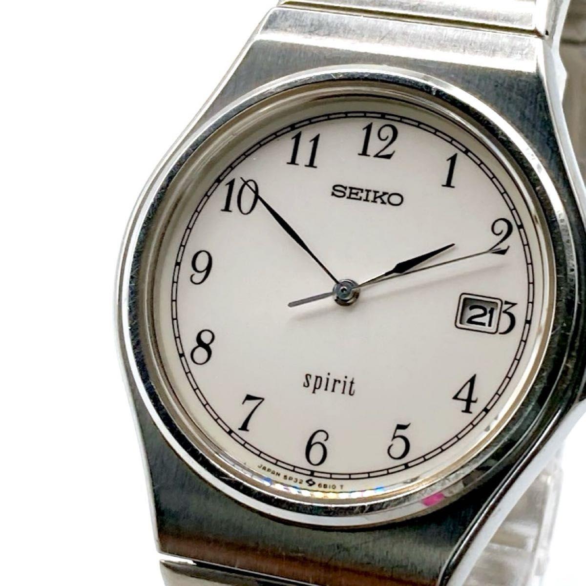 Used 376 SEIKO SPIRIT Seiko Spirit Men s Watch Quartz Battery Replaced Date