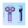 Portable Handheld Fan USB Charging Cooler Dual Digital Display Rechargeable Battery Royal Blue