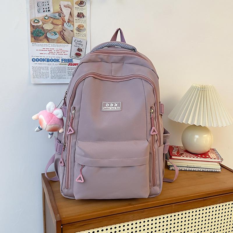 Schoolbag new Korean version fashion backpack Macaron backpack casual short trip bag Campus student schoolbag