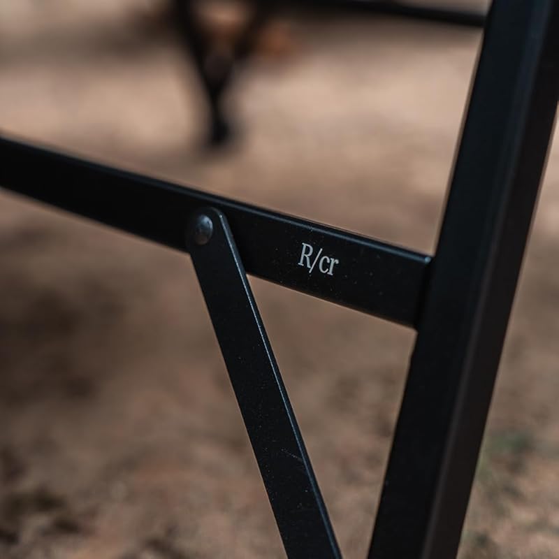 RcrCamp Carbonate Chair Black Comes with Storage Case Disassembly Formula Folding Polycarbonate Rover Chair Aluminum Chair Aluminum Deck Chair Compact