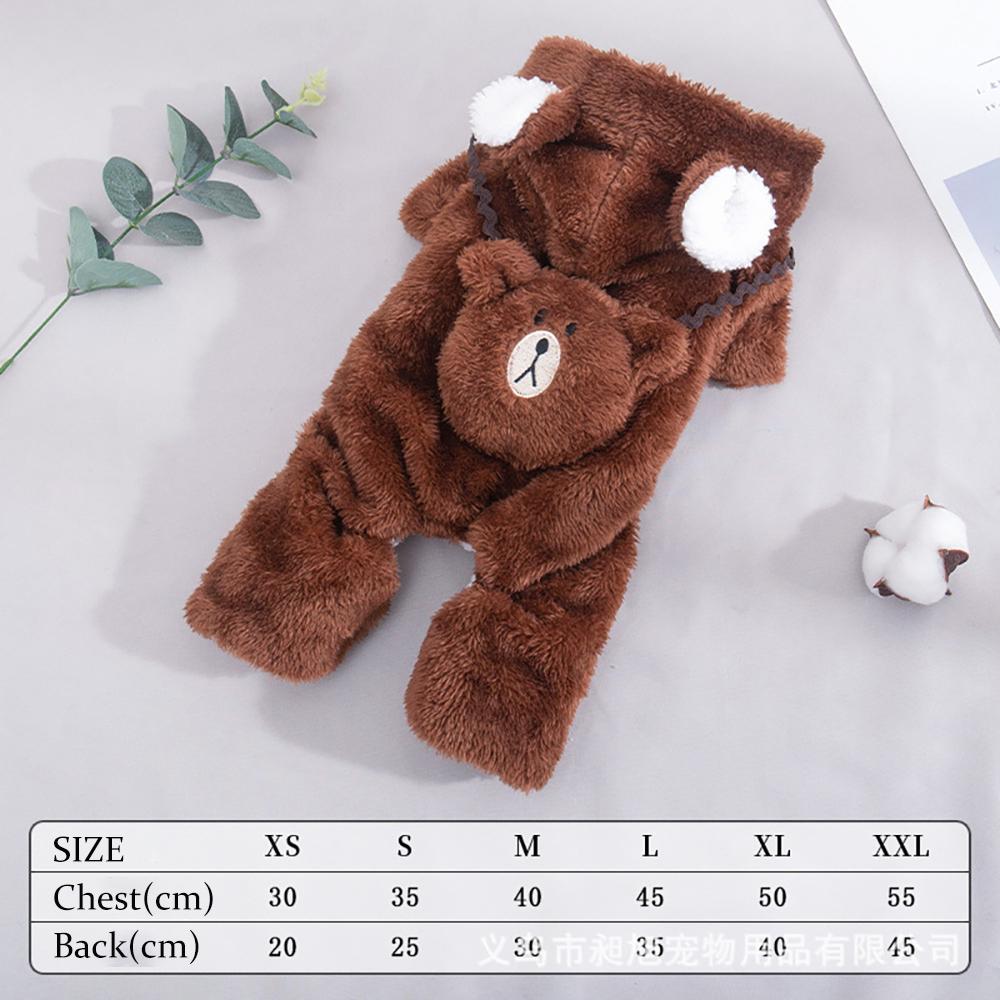 

Зимняя одежда для щенков с героями мультфильмов, коралловая бархатная одежда для домашних животных XS-L, одежда для маленьких корги, чихуахуа, одежда с динозавром, пандой, лосем XS