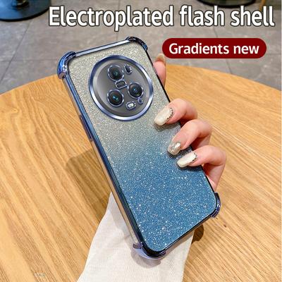 Luxury Plating Clear Shockproof Glitter Phone Case For Honor Magic 7 6 5 4 Lite 200 90 Smart 100 80 70 60 50 Pro 50SE Soft Cover