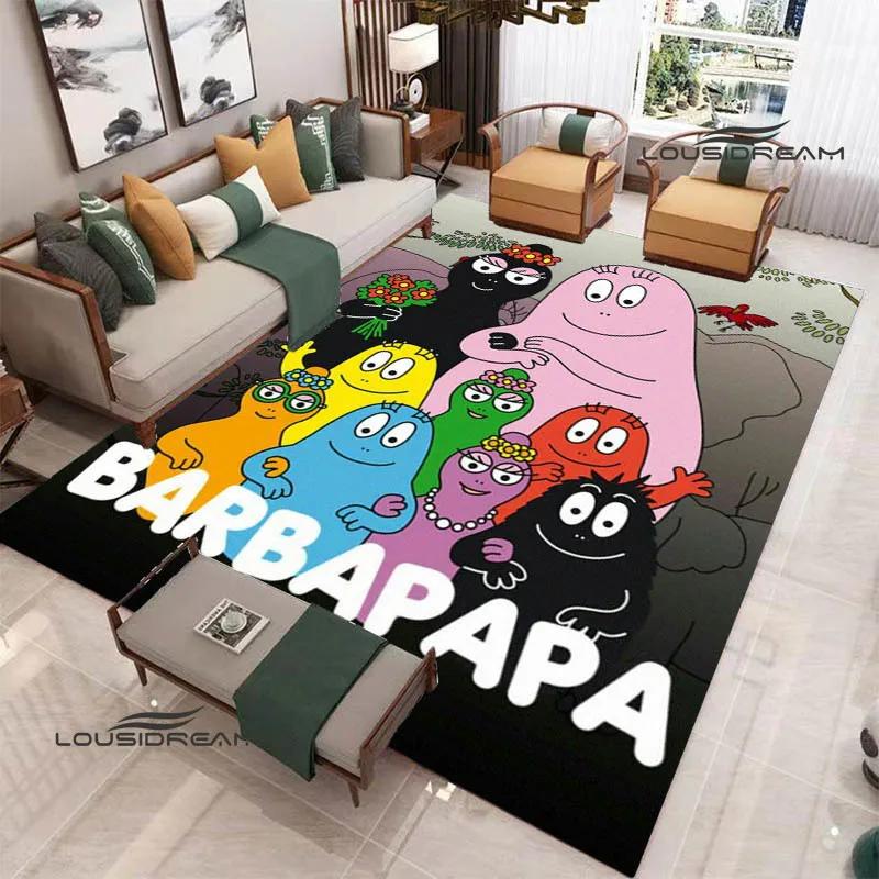 Barbapapa Cartoon Printed Carpet Non-slip Carpet Yoga Mat Door Mat Photography Props Kitchen Mat Home Area Rug Birthday Gift