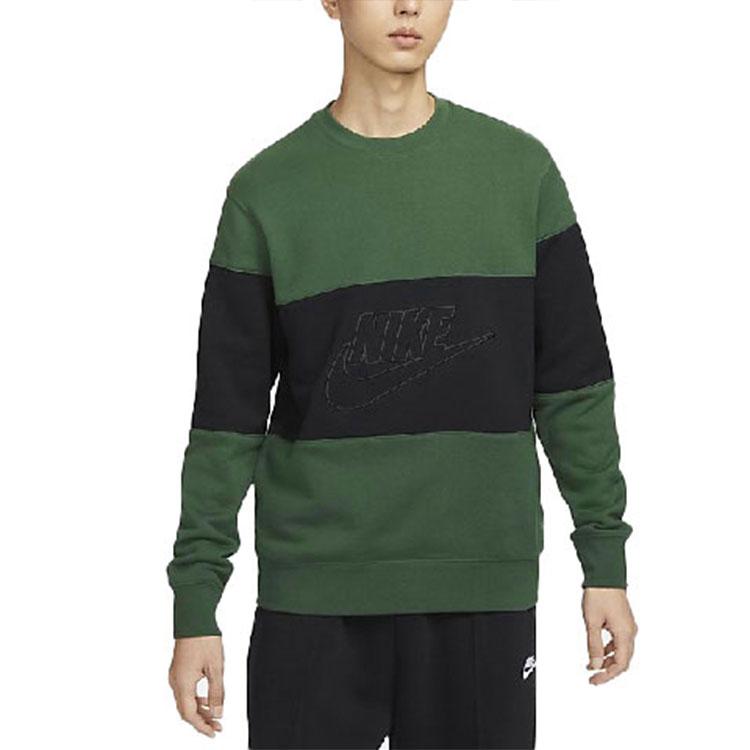Nike Sweatshirts Men's Green Crew Neck Moderate Other FB7849-323