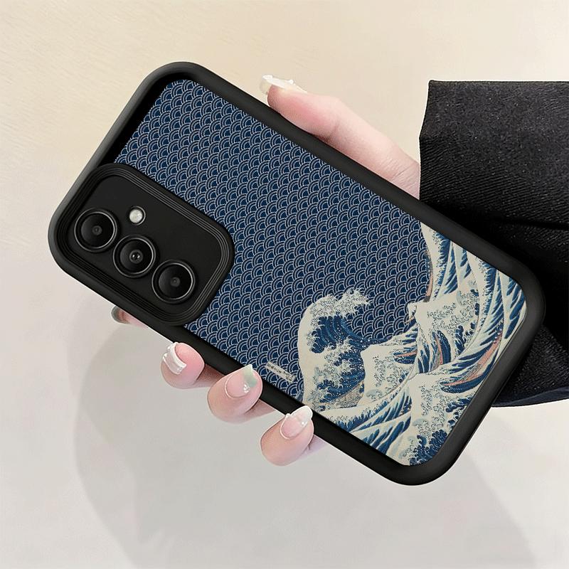Japanese Wave Kanagawa Surfing Soft Phone Case for Samsung Galaxy S26 Ultra S25 Edge S24 S23 S22 Plus S21 S20 FE 5G Shell Silico