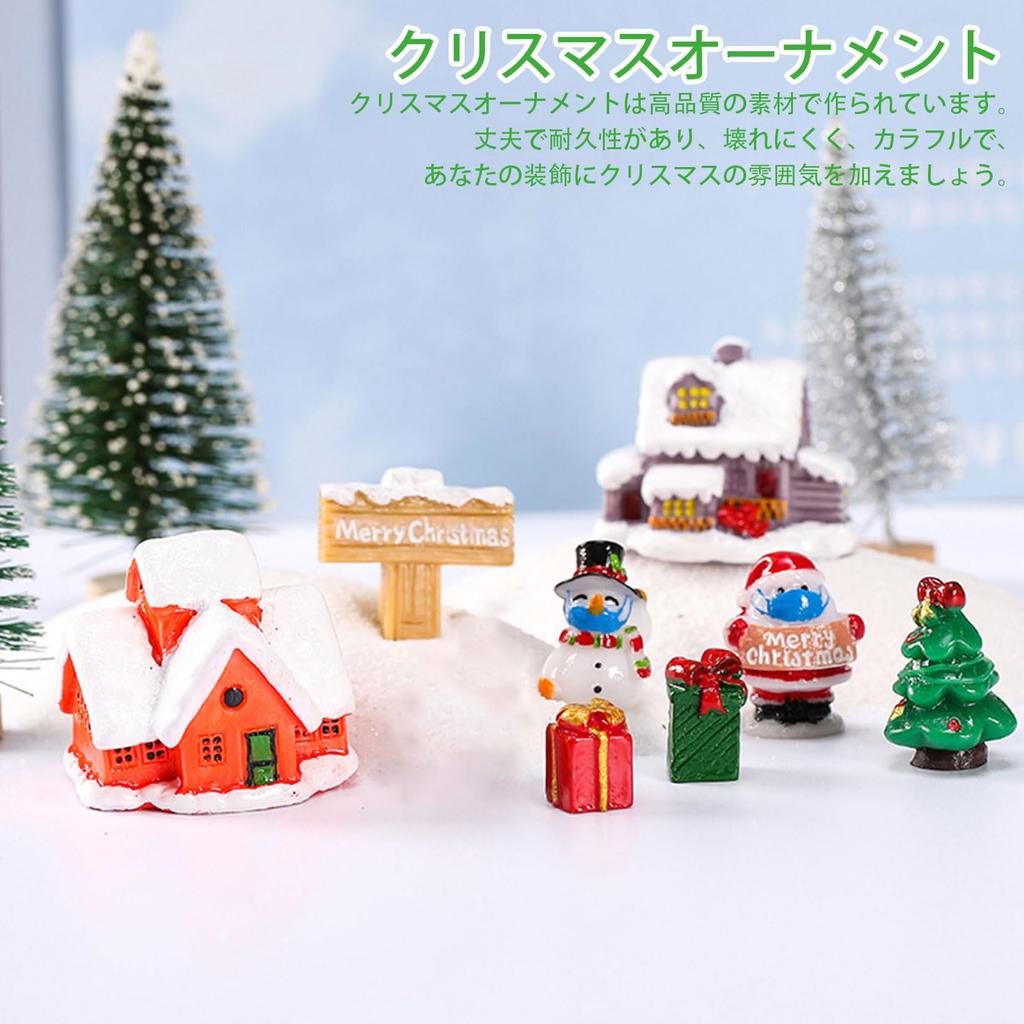 Set von 8 stilvollen und niedlichen Weihnachts-Miniatur-Weihnachtsmann-Weihnachts-3D-Harz-Weihnachts-Kleine Topf-Weihnachtsgeschenke Figuren, Weihnachtsmann, Schneemann,