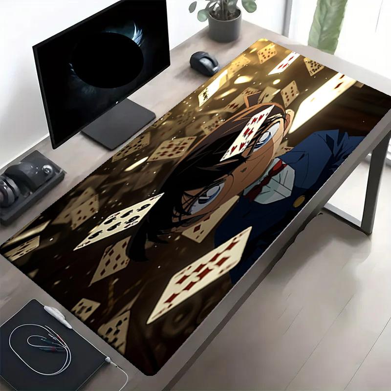 Detective Conan Print Mouse Pad, Anti‑Slip Desktop keyboard Mat, for PC Laptop Gaming Working Daily Use, Cool Festival Surprise Gift