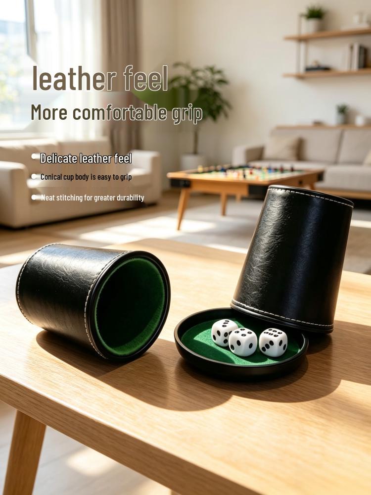 Silent Cone-Shaped Dice Cup Set for Table Games