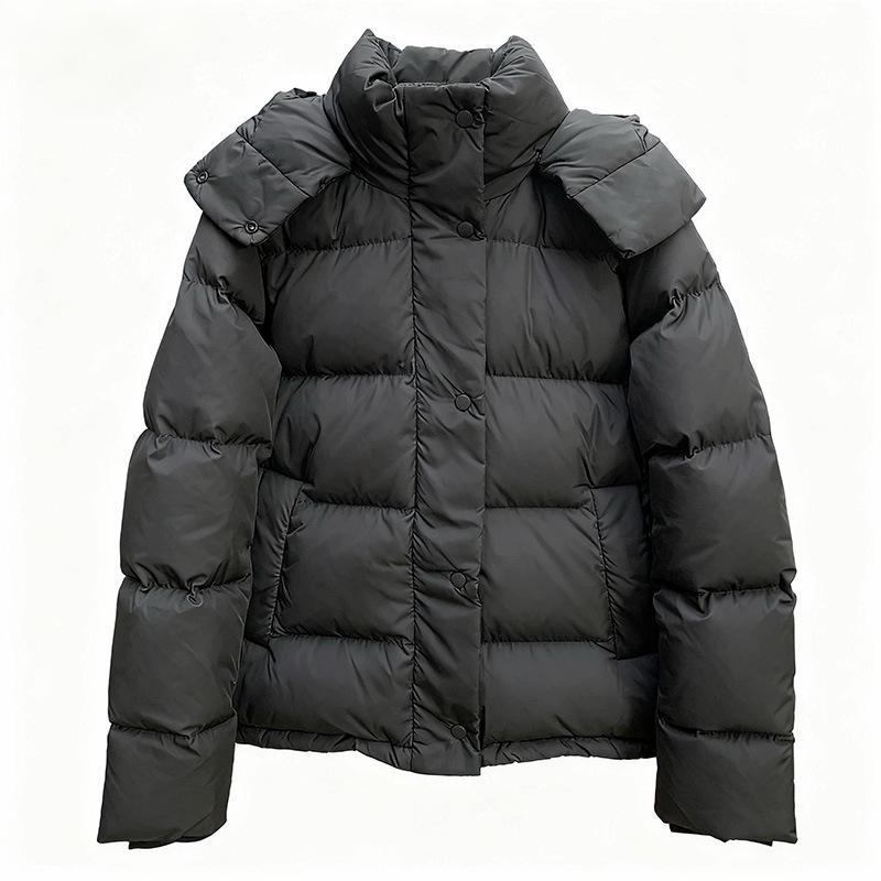 2025 Women's Petite White Duck Down Jacket - Simple, Fashionable, Hot-Selling Lu Style - Warm, Thickened Coat