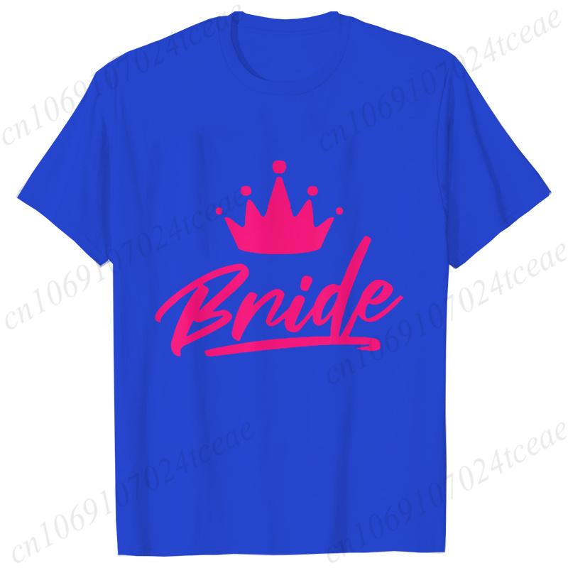 Team Bride TShirt Woman Bachelorette Single Farewell Party Blouses Bridal Shower Wedding Tops Casual ONeck Short Sleeved Tees