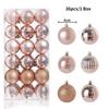 24Pcs 3cm Christmas Balls Christmas Tree Decoration Xmas Hanging Tree Pendants Home Party Christmas Tree Decor New Year Gifts