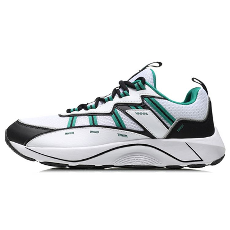 

Кроссовки Li-Ning Qingyun с низким верхом, нескользящие, амортизирующие, износостойкие, мужские, белые, светло-голубые, зеленые ARHN249-1