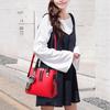 PU Leather Women Messenger Bag Fur Ball Crossbody Flap Bag Female Shoulder Bag Solid Color Handbags
