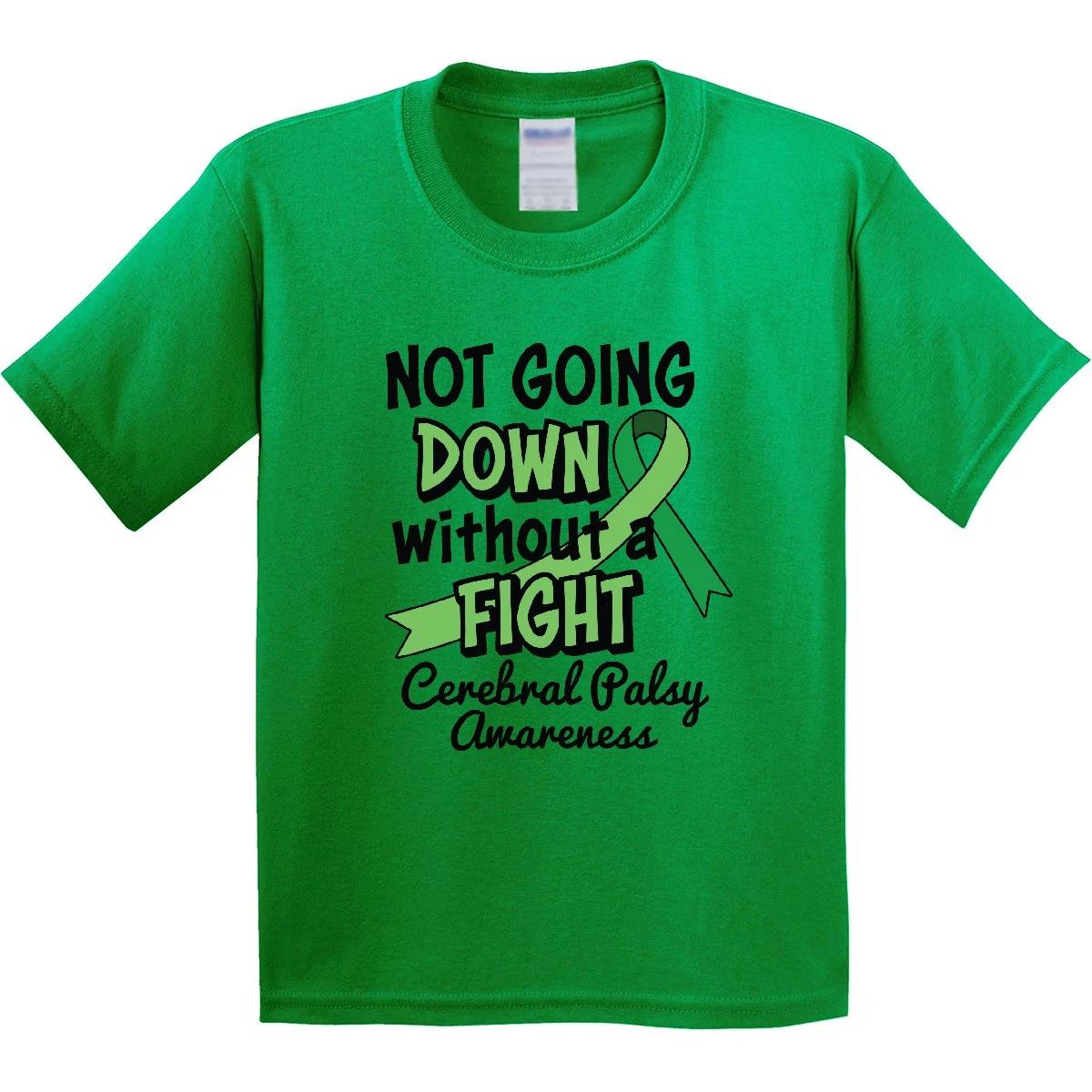 

Inktastic Not Going Down Without A Fight Cerebral Palsy Awareness Youth kids boys T-Shirt 110