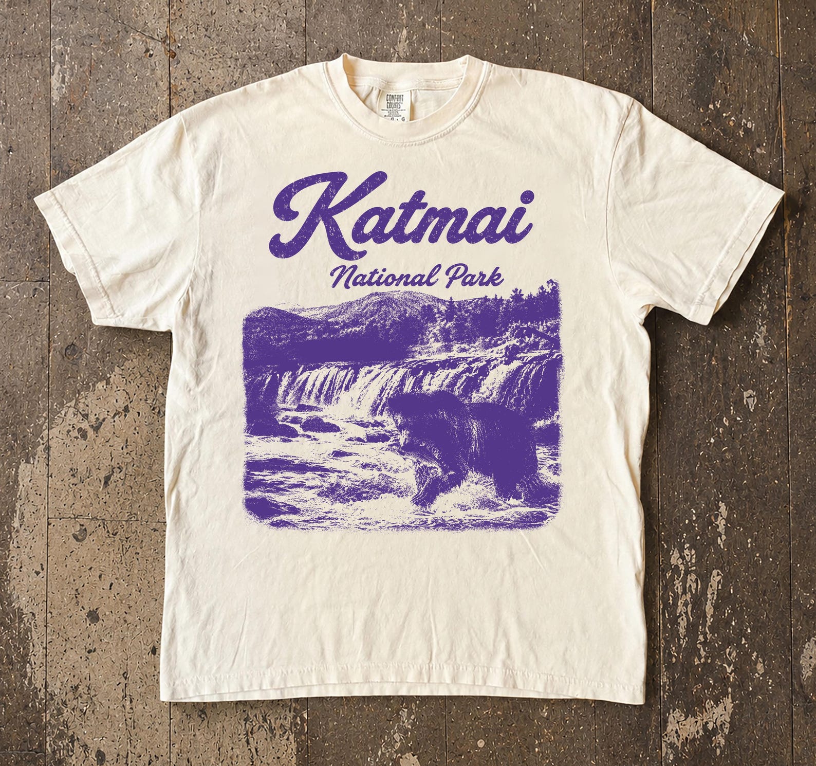 Katmai National Park Bear T-Shirt, Vintage Alaska Wilderness Graphic Tee 3XL