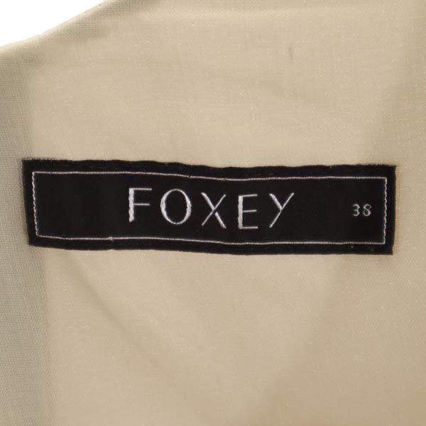 FOXEY Silk Blend No sleeve one piece 38 beige Women Used