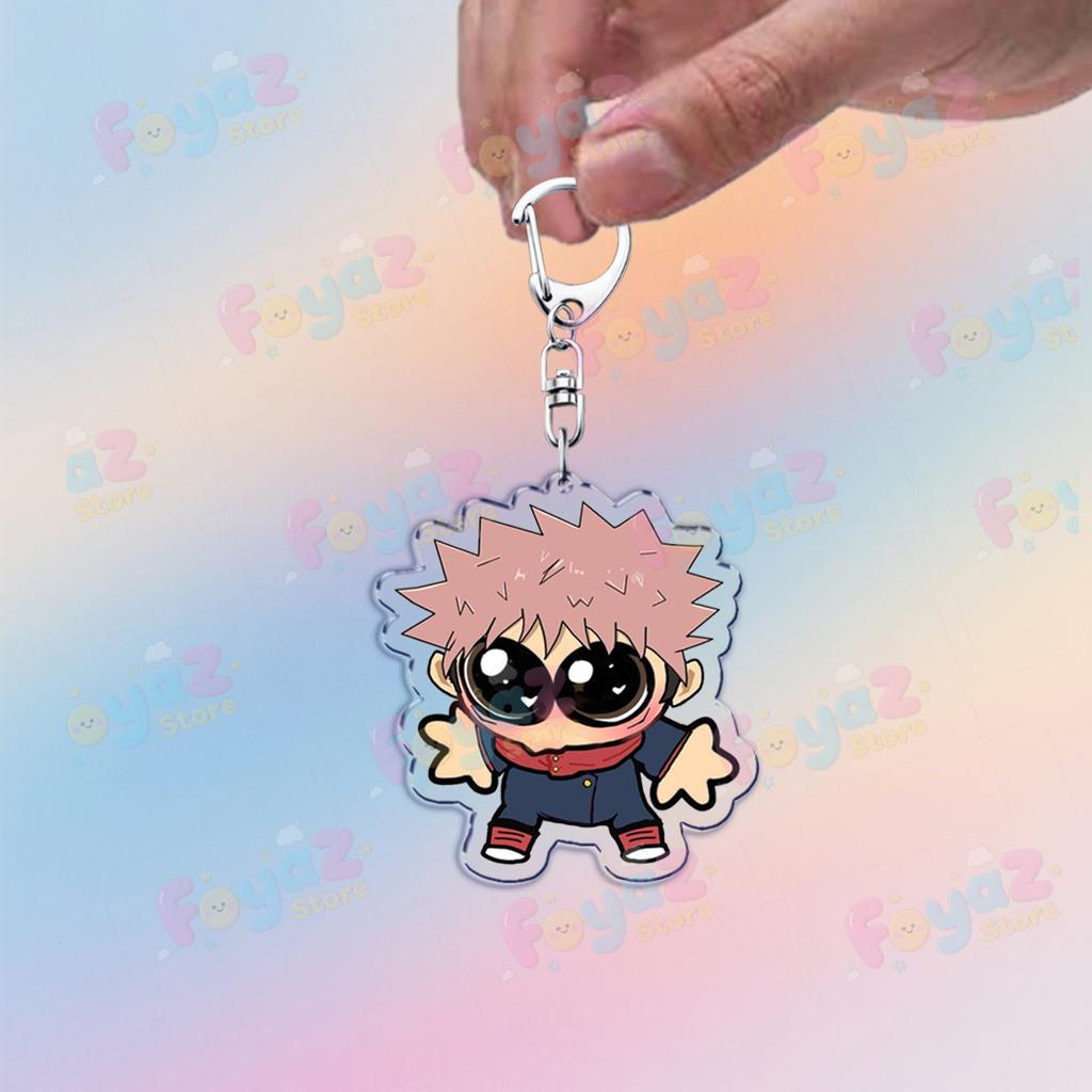 Cute Anime Chibi Keychain Accessories Bag Charms Manga Ryomen Cartoon Sukuna Keyrings Jewelry Fans Freinds Gift