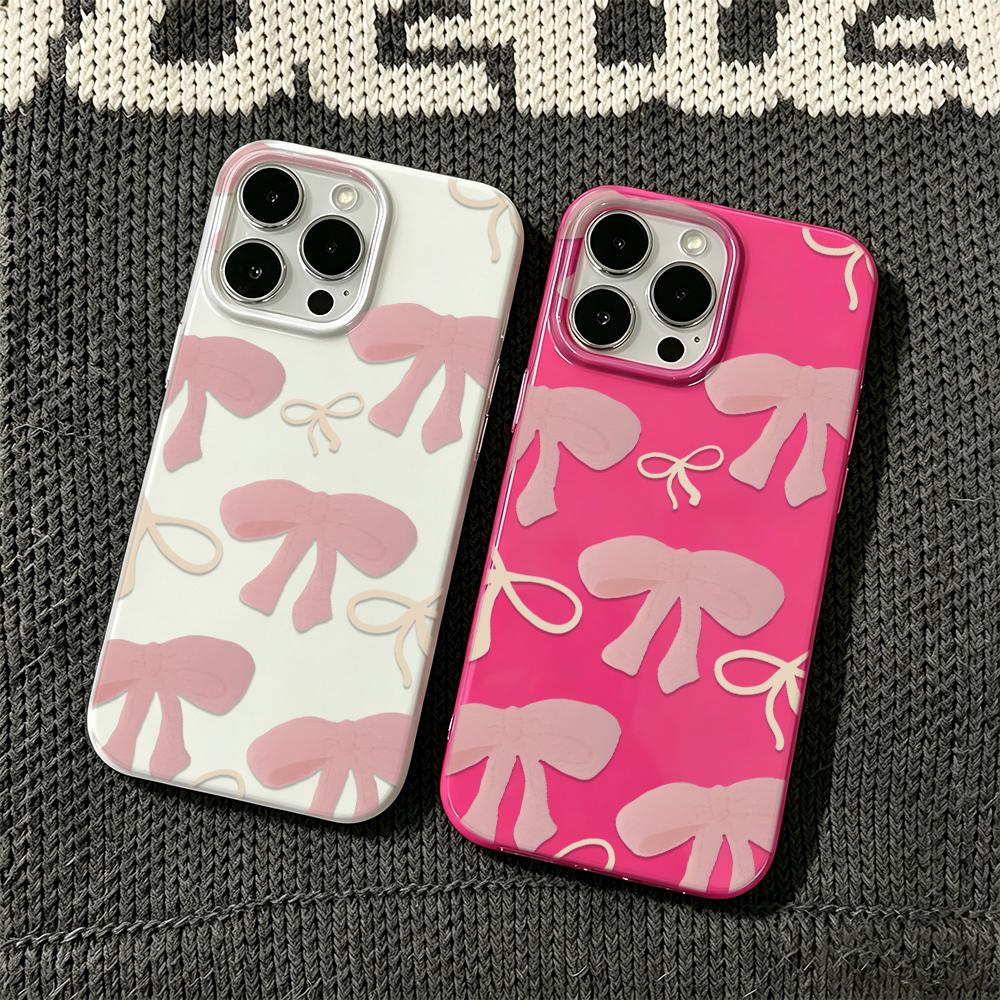 Retro Minimalist Phone Case For Iphone 17 Air 14 13 11 Pro Max 15 Plus 12 16 Elegant Trendy Bow Tie Luxury Casing