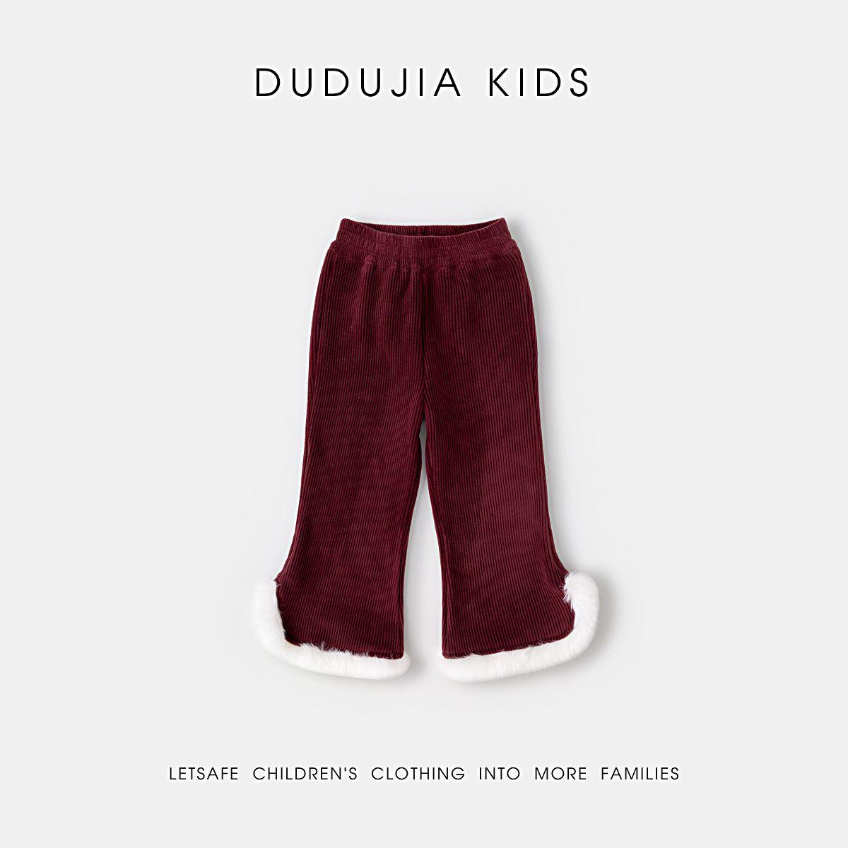 

Оксамитові штани Dudujia для дівчат на Новий рік - Теплі та стильні 110 червоний