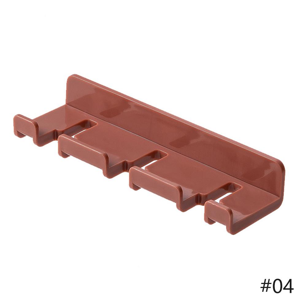 

1pc Punch-free Paste Plug Hook Storage Wall Hanger Rack Adhesive Hooks Heavy Load Sucker Rack For Brush Home Accessories червоний