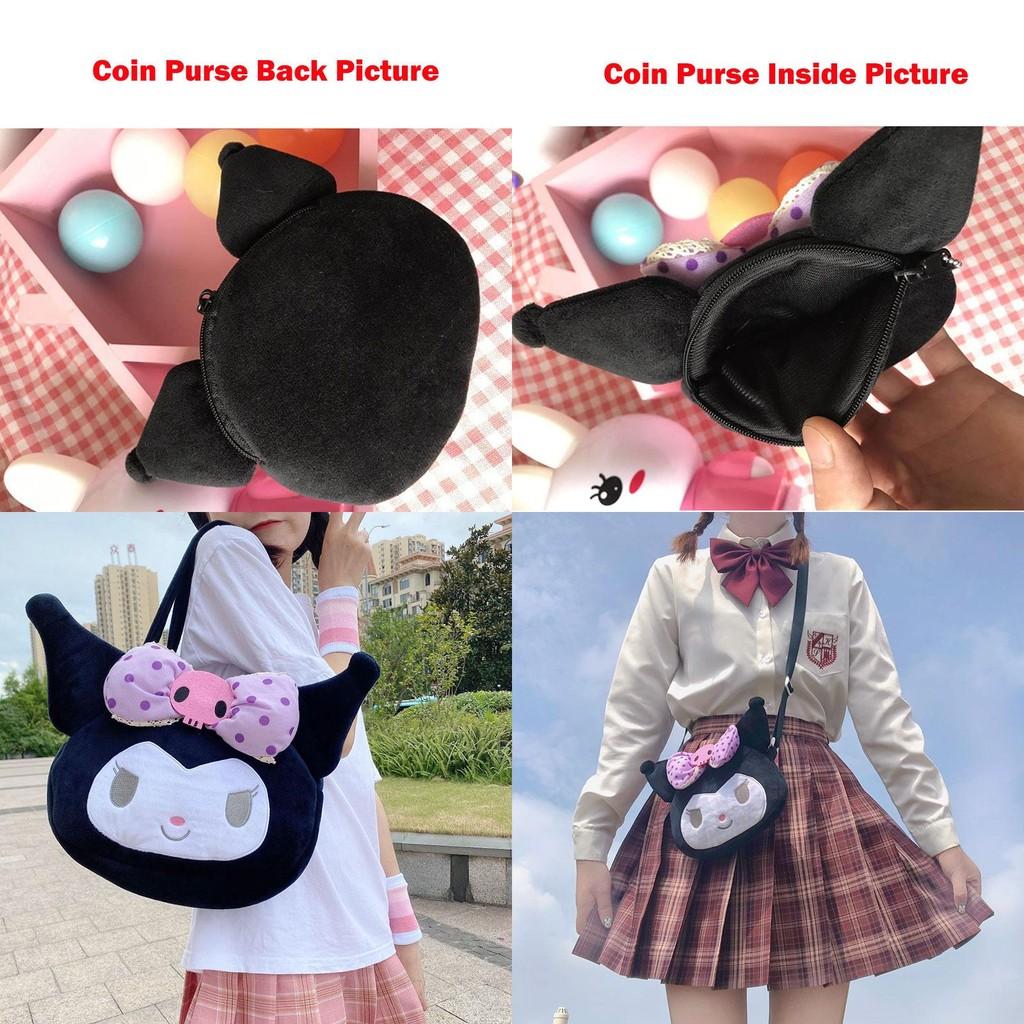 Adorable Kuromi Plush Handbag For Women And Girls Featuring Cute Kawaii Design