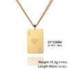 Lucky Ace of Spades Men Necklaces Stainless Steel Playing Punk Styles Card Poker Pendant Necklace Hip-hop Jewelry Gifts