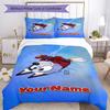 Bluey 45 Customize Your Name Bedding Set Breathable Duvet Cover with Pillowcases Home Decoration Birthday Gift