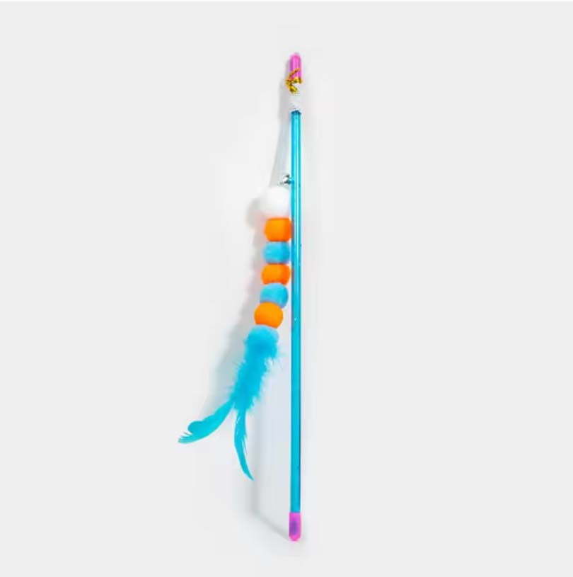 1 PCs New Elastic String Imitated Furs Bug Funny Cat Stick Suitable for Cats
