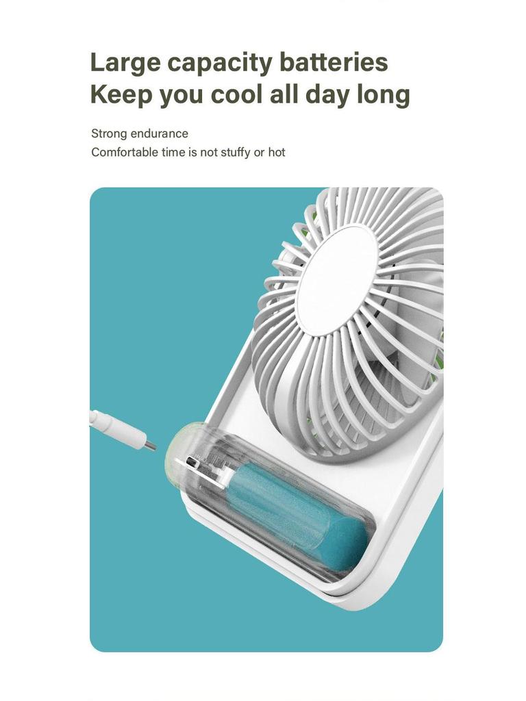 F10 Ultra-Thin USB Digital Display Portable Desktop Fan