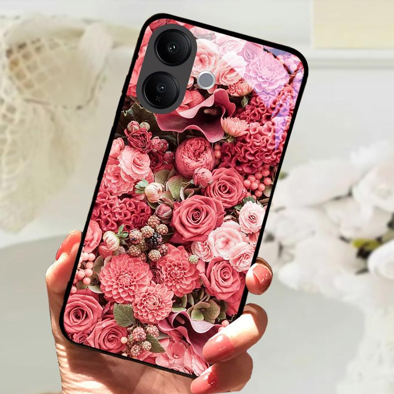 Hartowane Szklane Etui Na Telefon VIVO V60 Lite V60Lite Pokrowiec Fajne Malowany Wilk Lew Odporne Na Wstrząsy Etui Na Vivo V 60 Lite Obudowa Funda