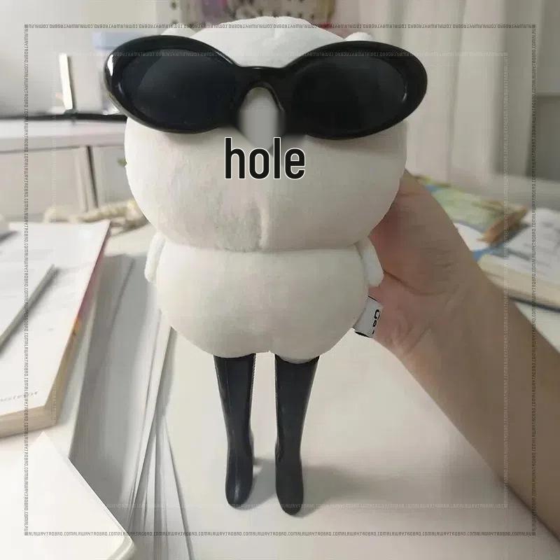 13cm Self-Deprecating Bear Plush Pendant - Cute White Bear Gift