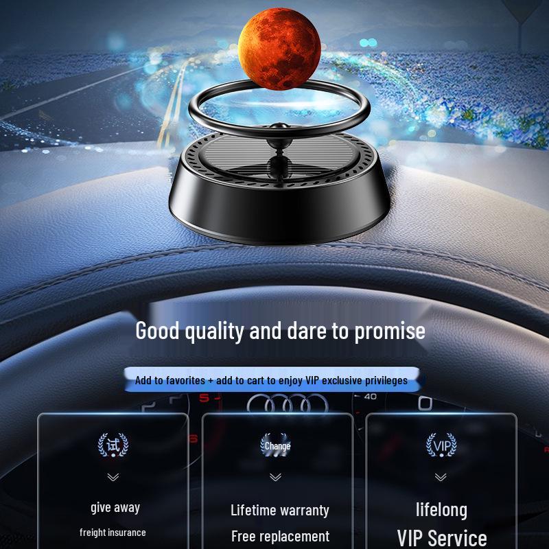Solar Car Perfume: 2023 Floating Planet Air Freshener & Ornament for Center Console.