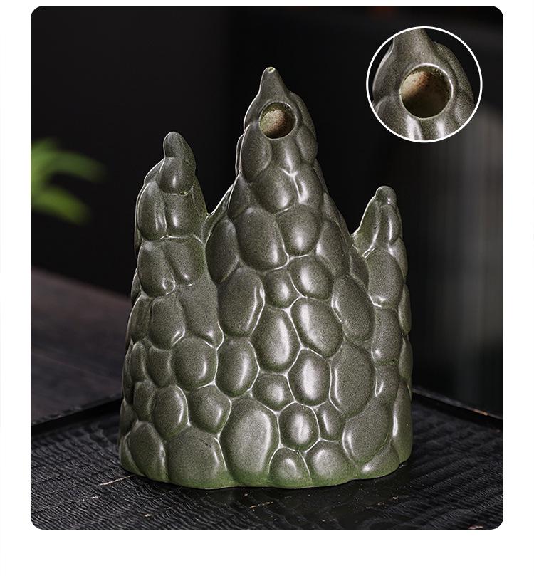 Creative Ceramic Incense Burner: Palo Santo Holder & Sage Burning Stove for Desktop Atmosphere and Decorative Display