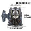 600ML Cup Universal Danegeld Tankard Mug Viking Unique Design Mugs Stainless Steel Insert Resin Beer Cup Party Halloween Gift