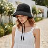 Lightweight Folding Straw Hat Breathable Woven Sun Cap Elegant Vacation Beach Cap  Seaside Travel