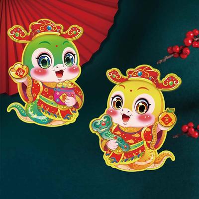 Chinese Ornaments Chinese New Year Decorations 2025 New Year Red Couplets Chinese Door Stickers Door Couplet New Year Accessory