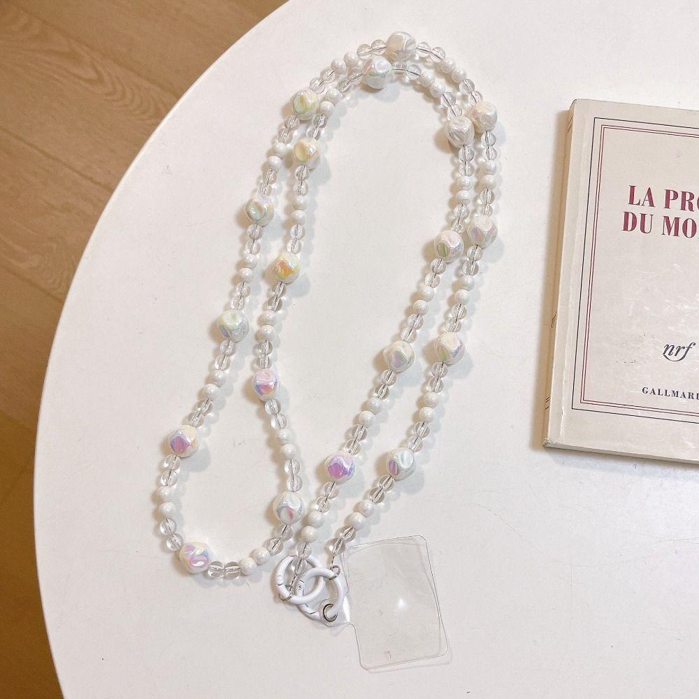 Long-style Beaded Crossbody Phone Chain Anti Loss Phone Neck Straps Phone Case Accessories
