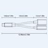 USB C OTG Cable Phone Adapter 2 In 1 Type C Male To USB C Female Charging Port With USB Female Splitter Adapter