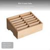 Boîte organisatrice en bois à 24 compartiments, Support de rangement pour téléphone portable, Séparateur de bureau 12 grilles Naturel