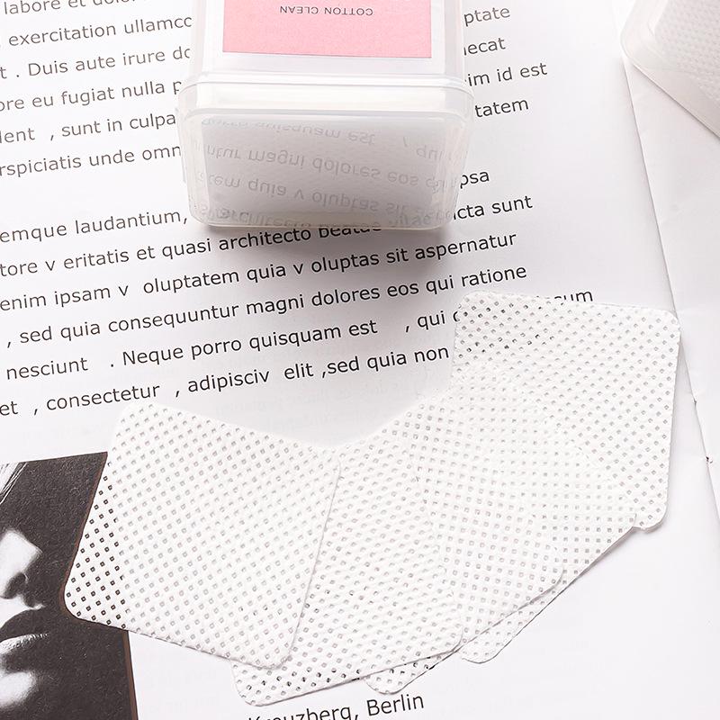 Eyelash Extension Glue Remover Wipes - Boxed Cotton Pads for Cleaning